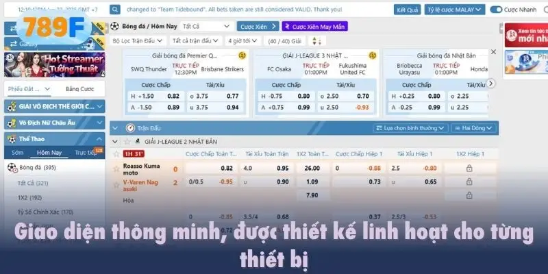 Giao diện thông minh, được thiết kế linh hoạt cho từng thiết bị